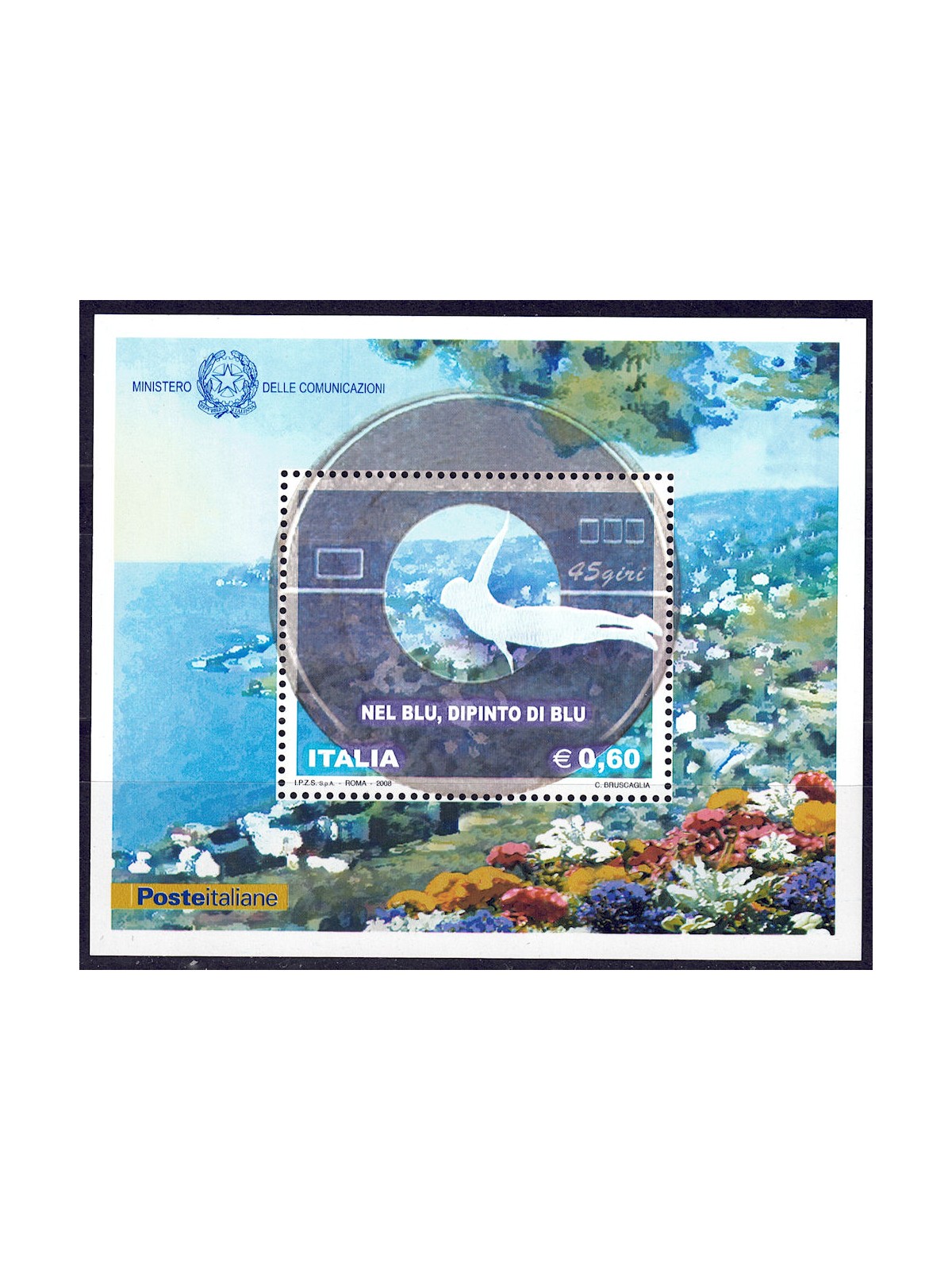 ITALIA 2008 Nel blu, dipinto di blu BF MNH**