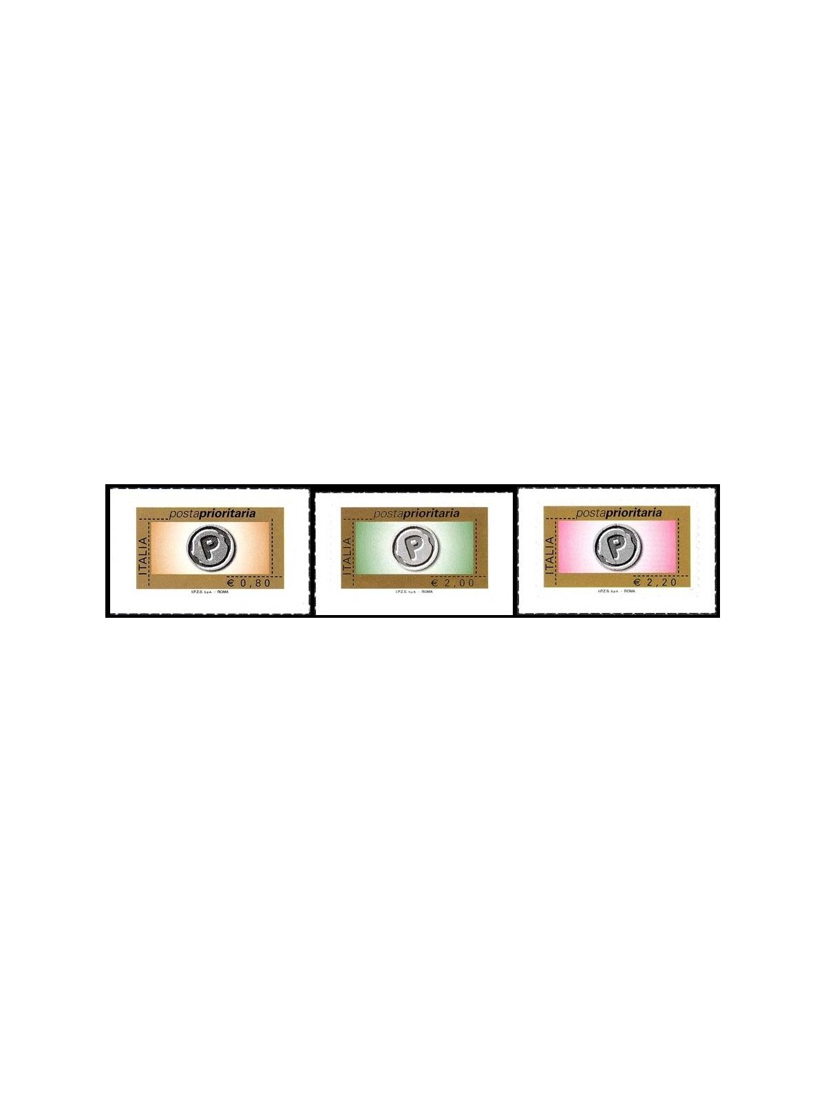 ITALIA 2008 Posta prioritaria 3v MNH**