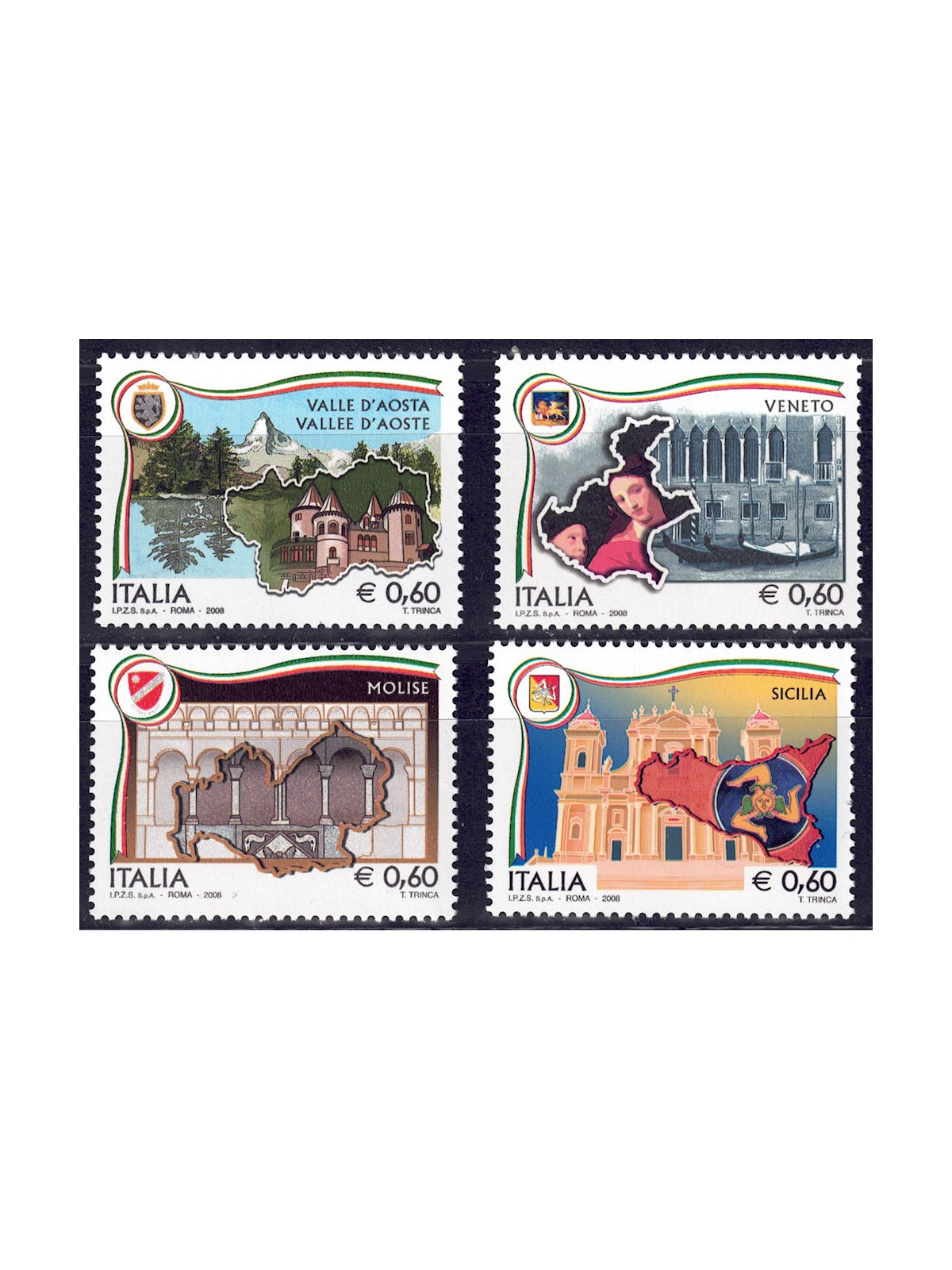 ITALIA 2008 Regioni d'Italia 4v MNH**
