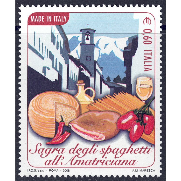 ITALY 2008 Spaghetti all'Amatriciana MNH**