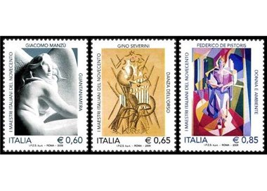 ITALY 2009 Masters of the Twentieth Century 3v MNH**