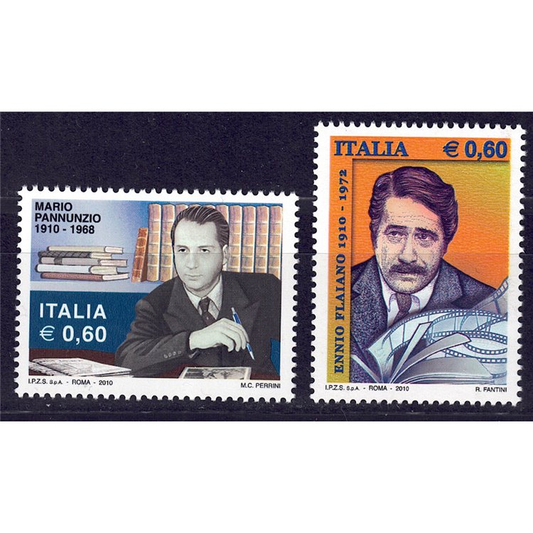 ITALY 2010 Ennio Flaiano and Mario Pannunzio 2v MNH**