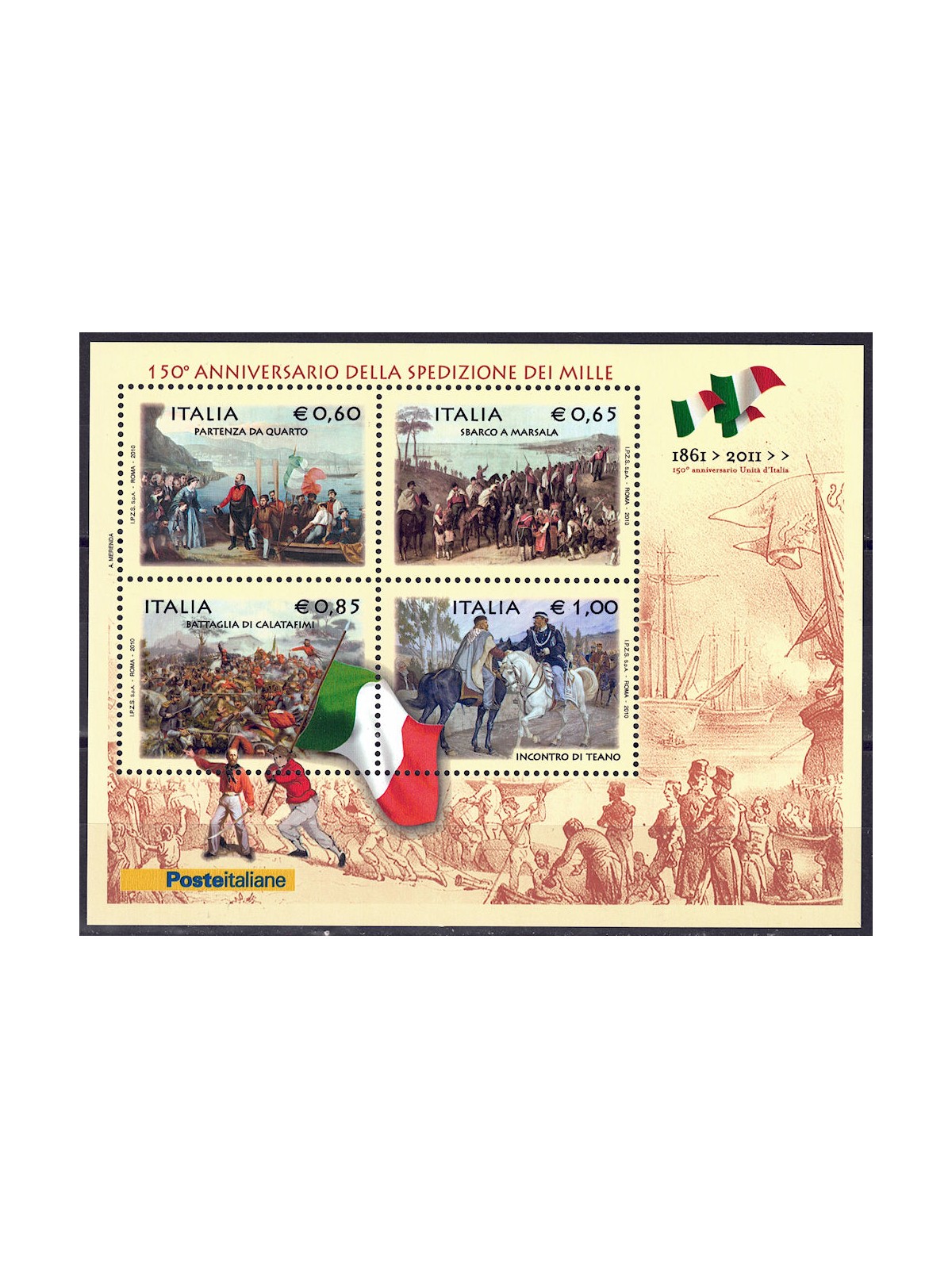ITALY 2010 Expedition of the Thousand s/s MNH**