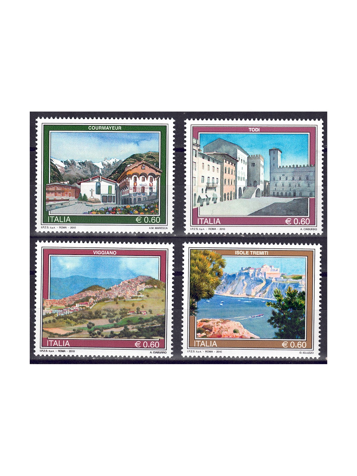 ITALY 2010 Tourism 4v MNH**