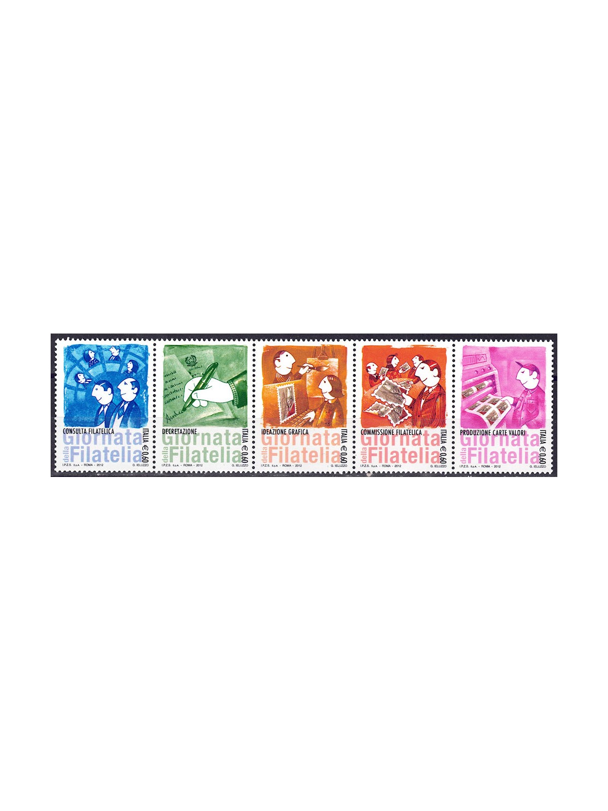 ITALIA 2012 Giornata della filatelia 5v MNH**