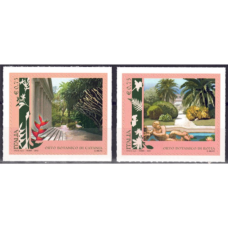 ITALIA 2012 Orti botanici 2v MNH**