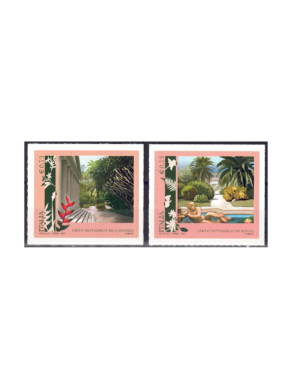 ITALIA 2012 Orti botanici 2v MNH**