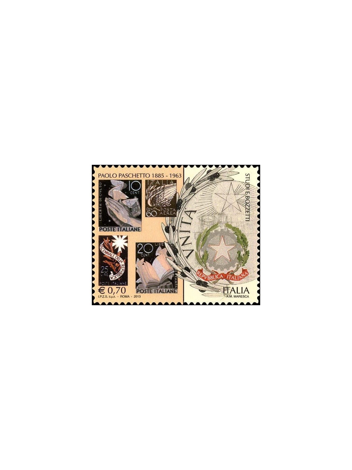 ITALIA 2013 Paolo Paschetto MNH**