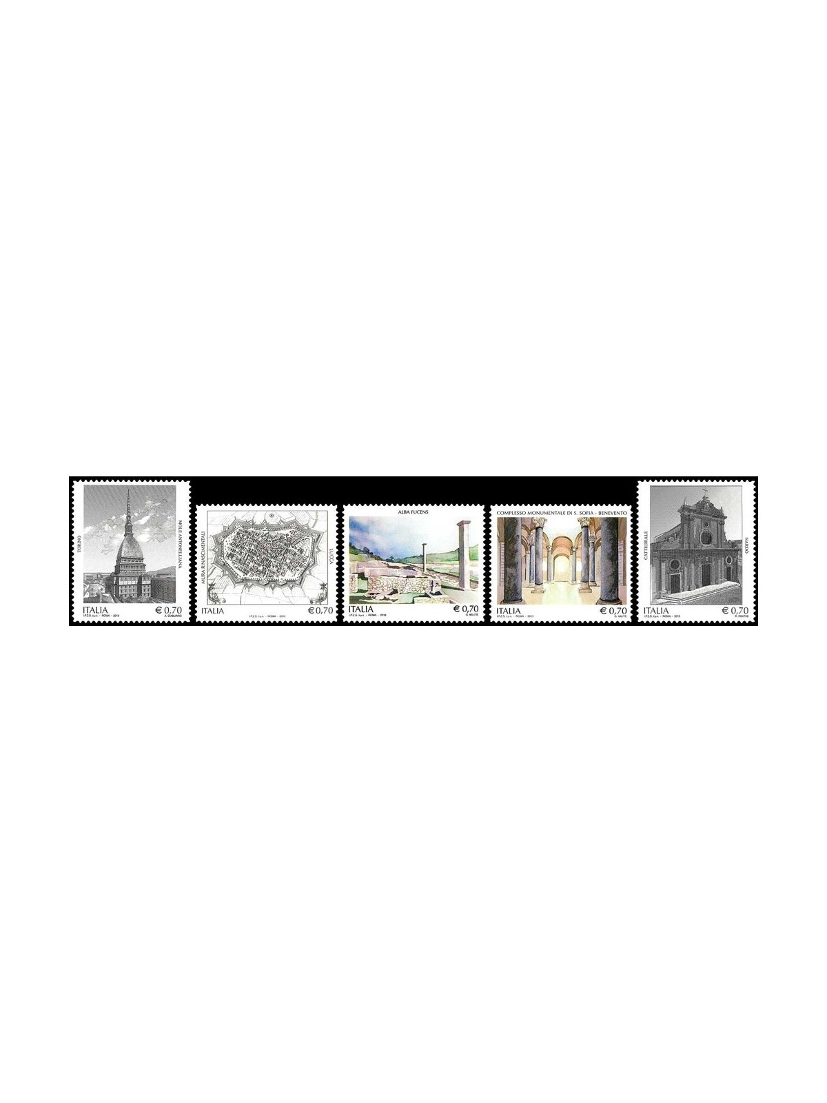 ITALY 2013 Artistic Heritage 5v MNH**