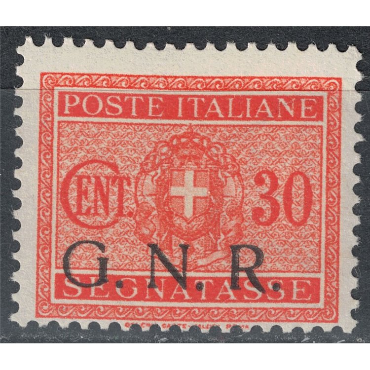 ITALY RSI 1944 Variety Postage Due GNR 30c orange Brescia MNH**