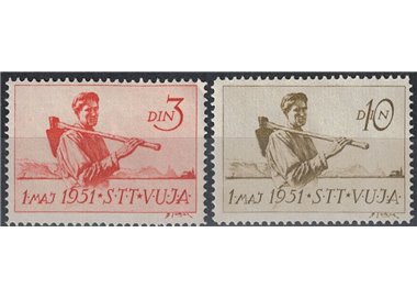 TRIESTE B 1951 1° Maggio 2v MNH**