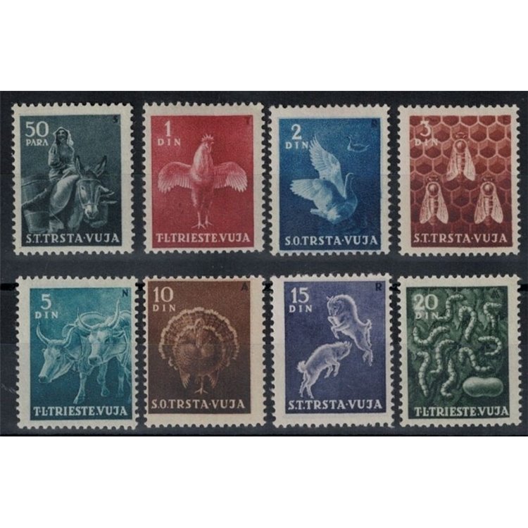 TRIESTE B 1950 Animali domestici 12v MNH**