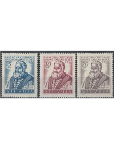 TRIESTE B 1951 Italian Culture Week 3v MNH**