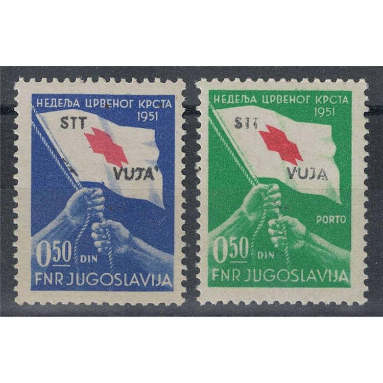 TRIESTE B 1951 Croce Rossa 2v MNH**