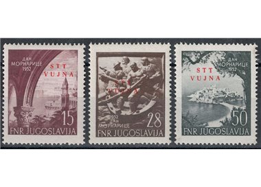 TRIESTE B 1952 Navy Day 3v MNH**
