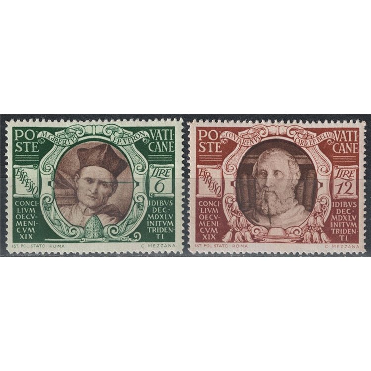 VATICANO 1946 Concilio di Trento, espressi 2v MNH**