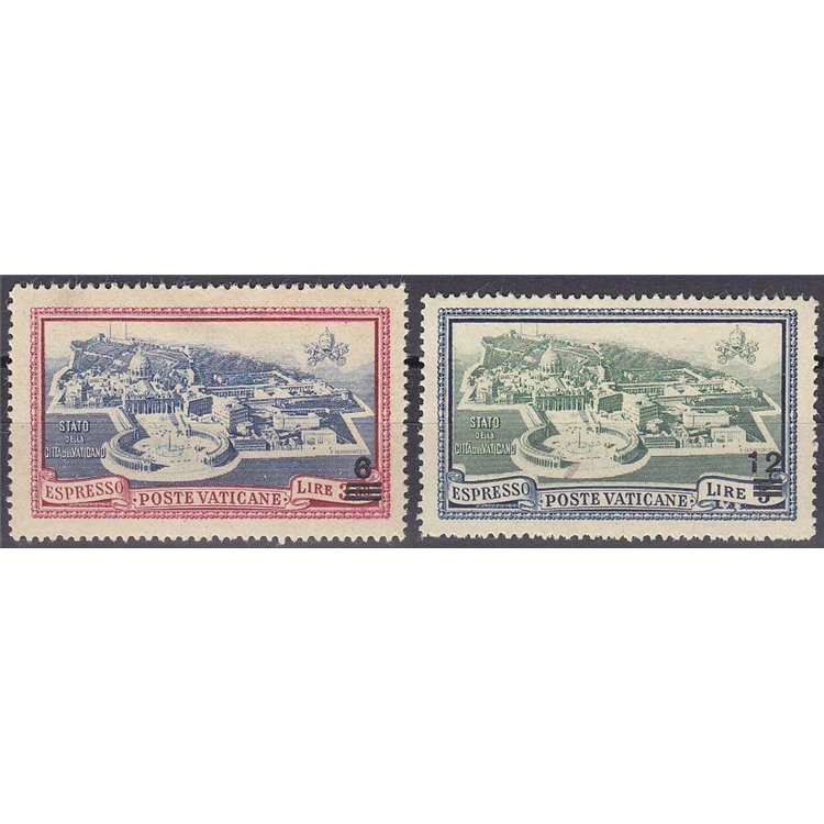 VATICANO 1946 Espressi soprastampati 2v MH*