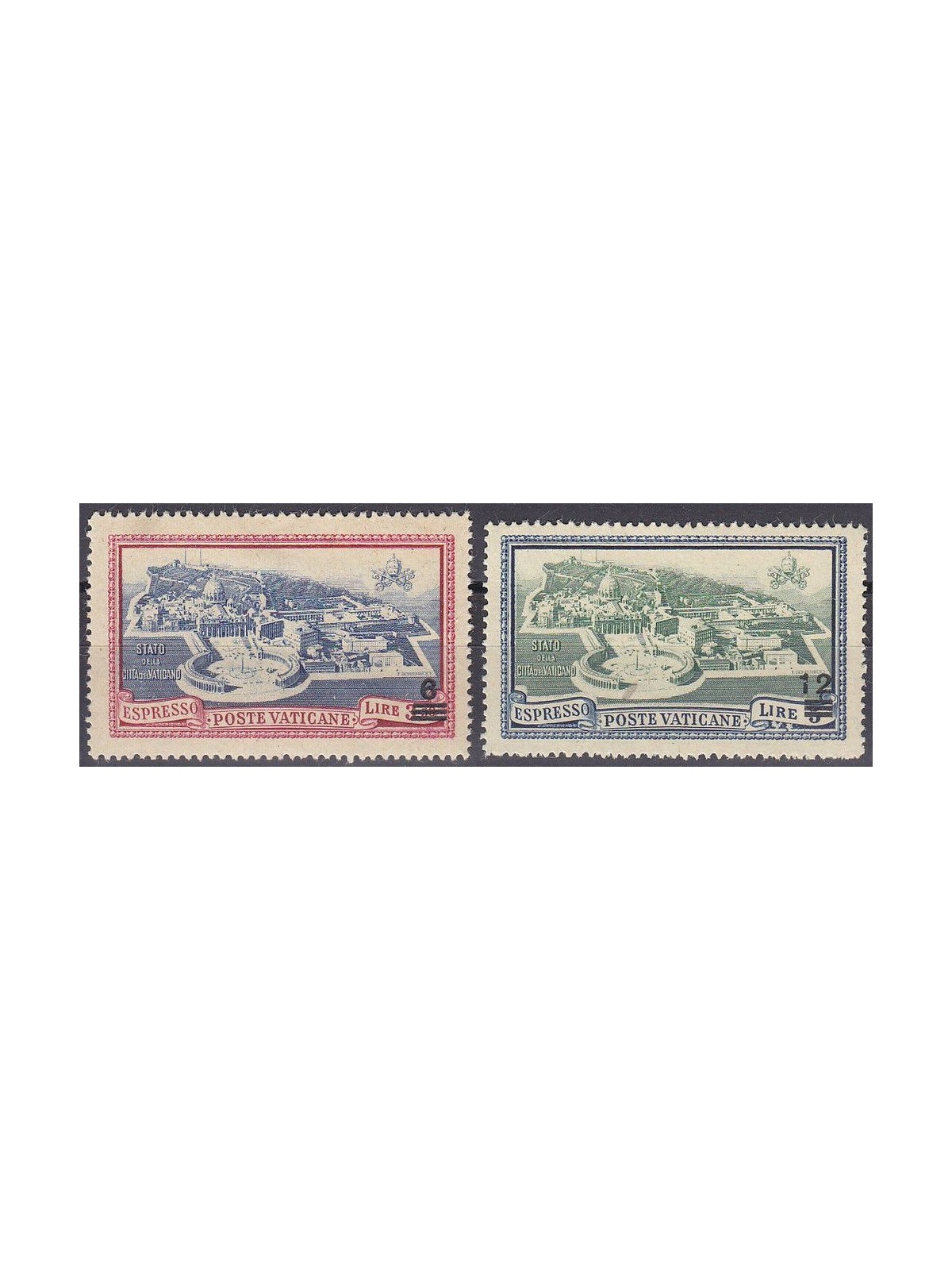 VATICANO 1946 Espressi soprastampati 2v MH*