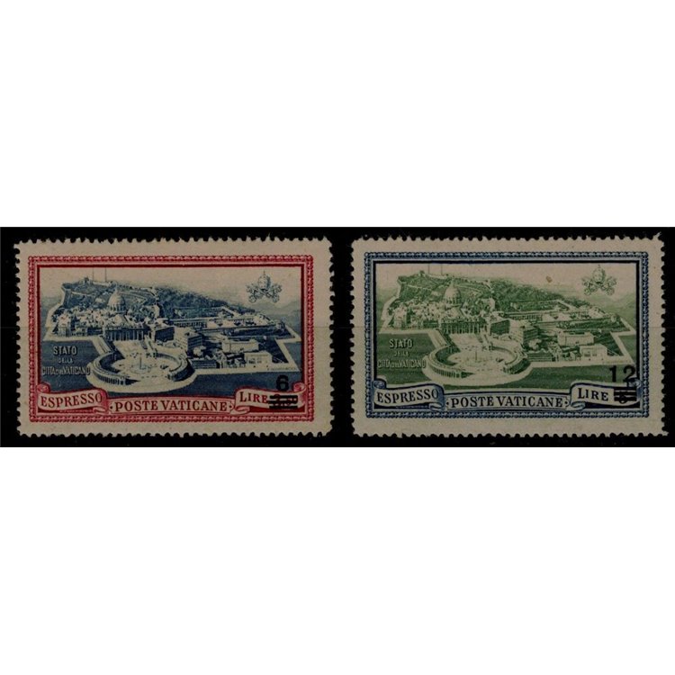 VATICANO 1946 Espressi soprastampati 2v MNH**