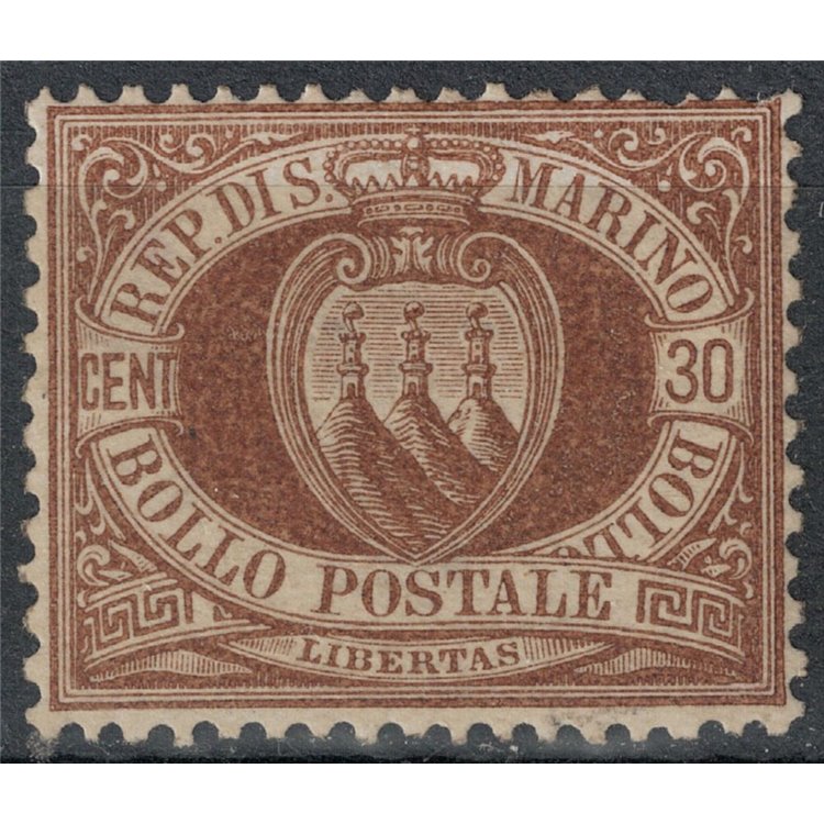 SAN MARINO 1877-90 30c bruno MNH** ©