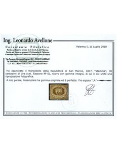 SAN MARINO 1877-90 30c bruno MNH** ©