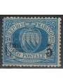 SAN MARINO 1892 5c su 10c azzurro MNH**