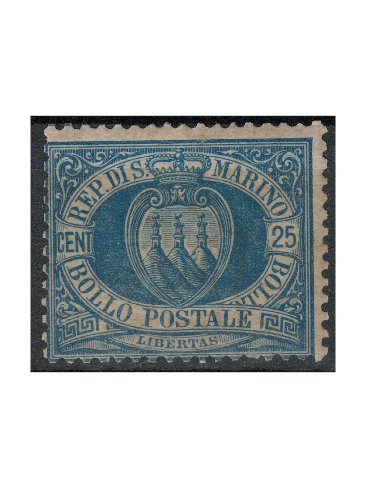 SAN MARINO 1894-99 25c blue MNH**