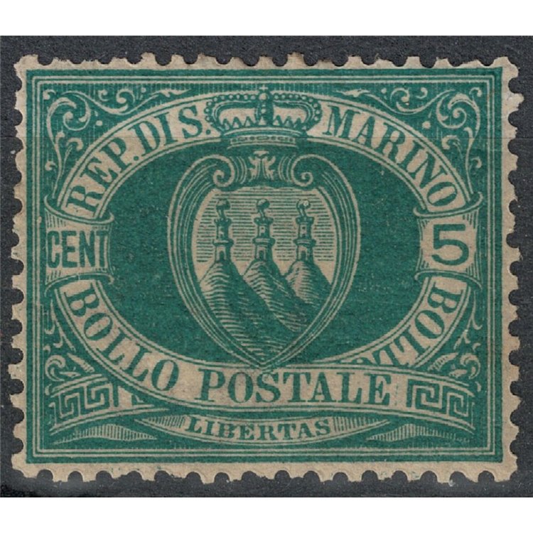 SAN MARINO 1894-99 5c verde MNH**