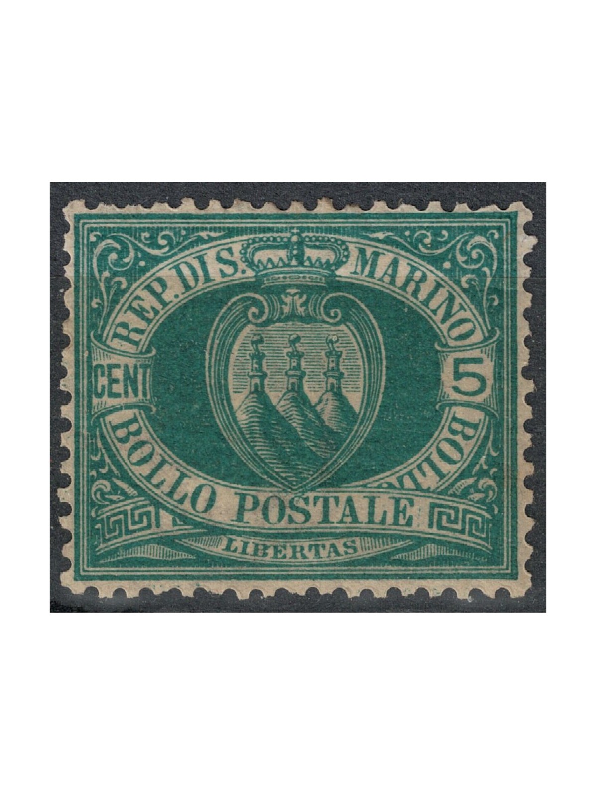 SAN MARINO 1894-99 5c verde MNH**