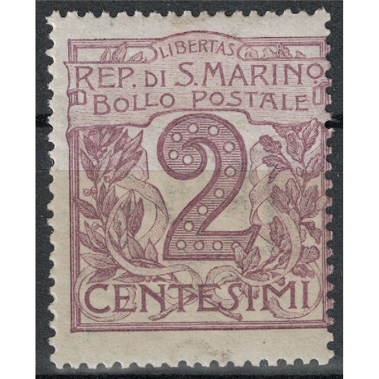 SAN MARINO 1903 2c brown violet MNH**