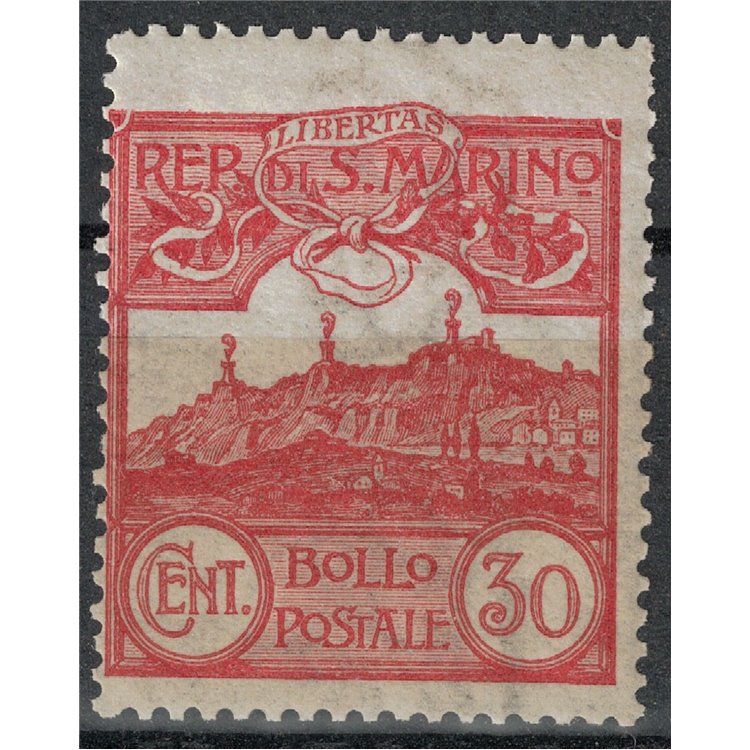 SAN MARINO 1903 30c carminio bruno MNH**