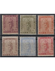 SAN MARINO 1922 Statue of Liberty (Domestic Service) 6v MNH**