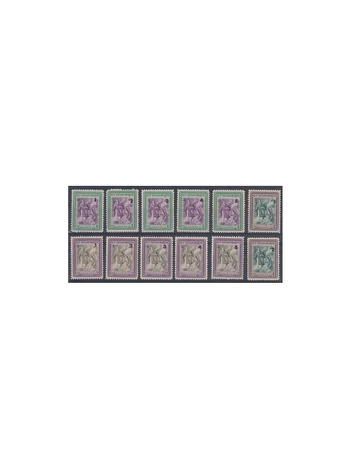 SAN MARINO 1947 Charity 12v loose MNH**