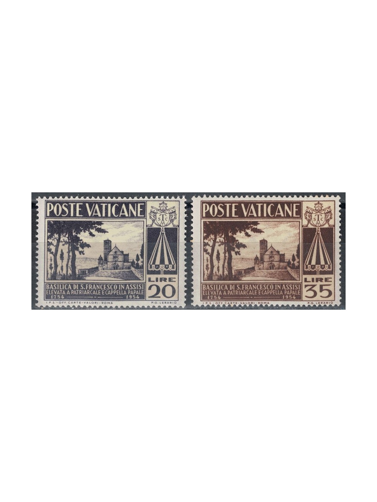 VATICAN 1954 Basilica of St. Francis 2nd MH*
