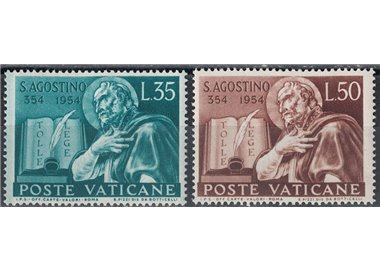 VATICANO 1954 Sant'Agostino 2v MNH**