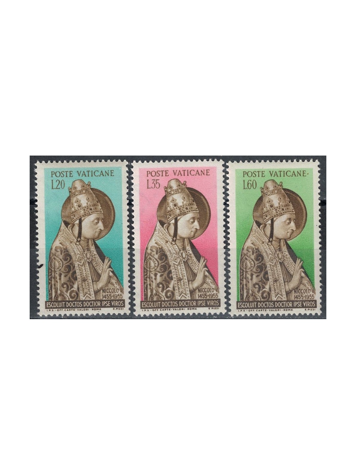 VATICANO 1955 Papa Niccolò V 3v MNH**