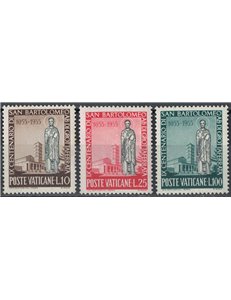 VATICAN 1955 San Bartolomeo 3v MNH**