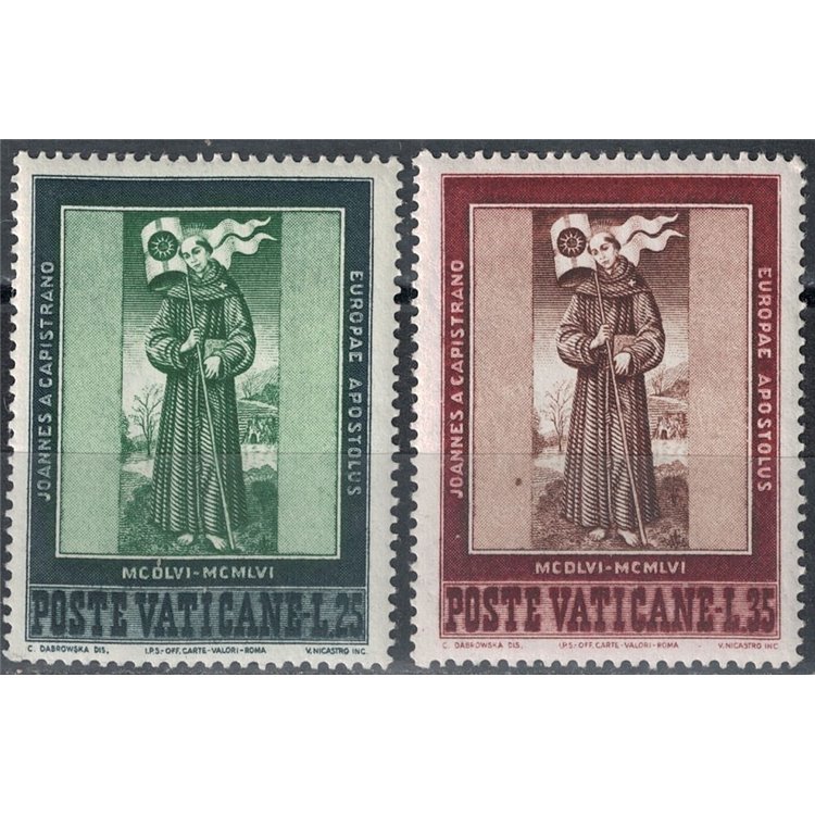VATICAN 1956 St. John of Capistrano 2v MNH**