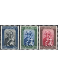 VATICANO 1956 Madonna Nera di Polonia 3v MNH**