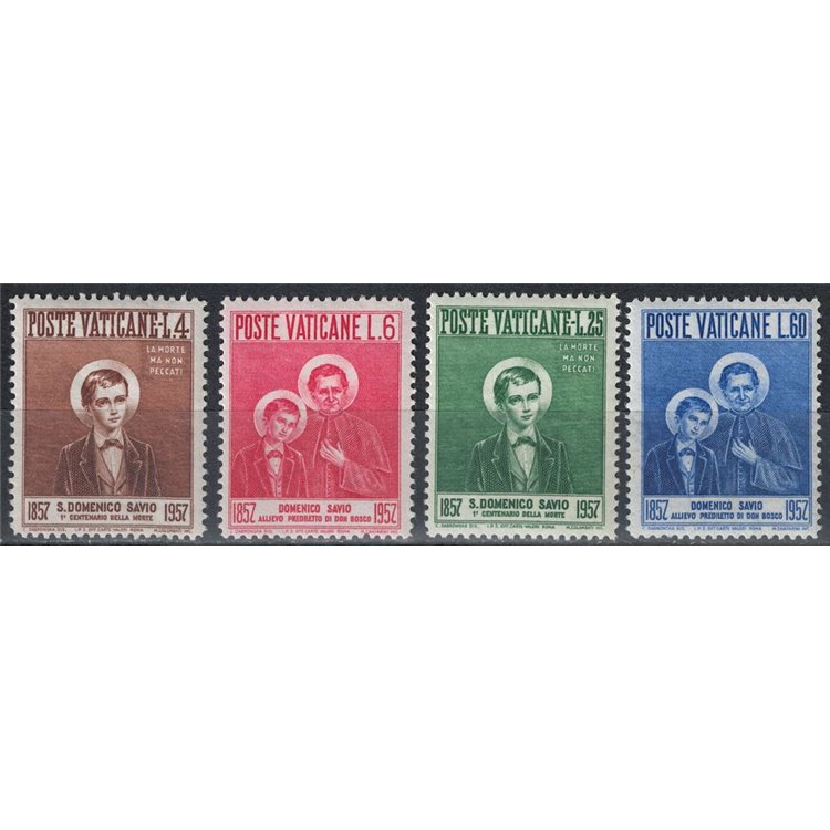 VATICAN 1957 San Domenico Savio 4v MNH**