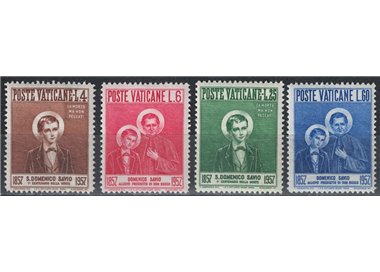VATICANO 1957 San Domenico Savio 4v MNH**