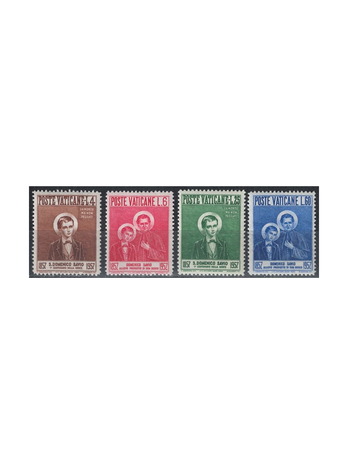 VATICANO 1957 San Domenico Savio 4v MNH**