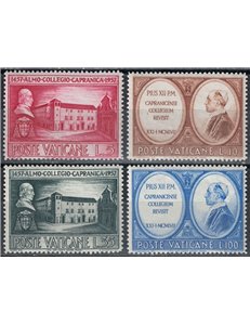 VATICAN 1957 Capranica College 4v MNH**