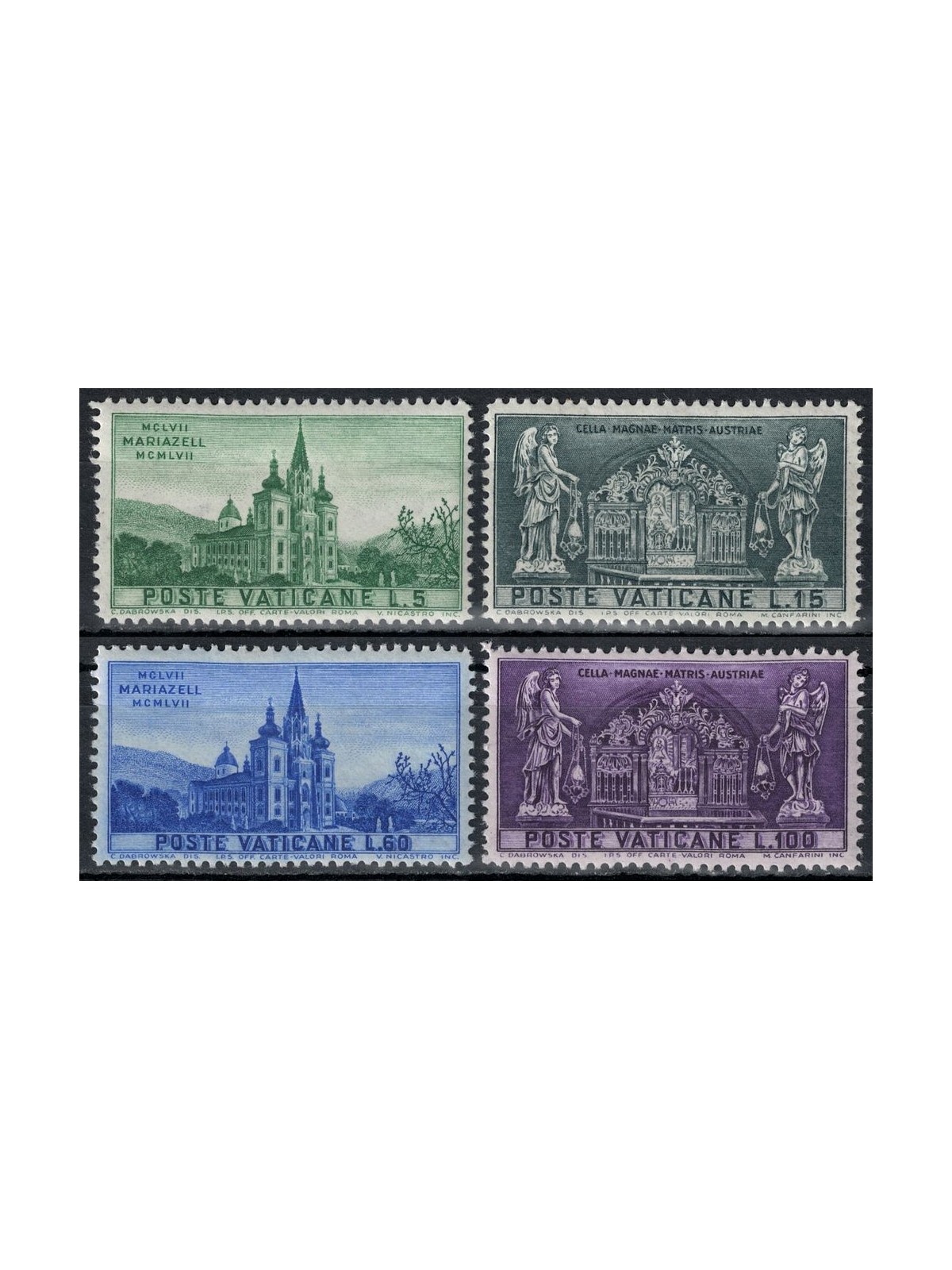 VATICAN 1957 Sanctuary of Mariazell 4v MNH**