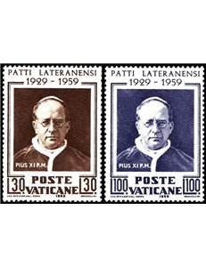 VATICAN 1959 Lateran Pacts 2v MNH**