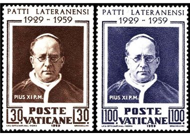 VATICANO 1959 Patti Lateranensi 2v MNH**