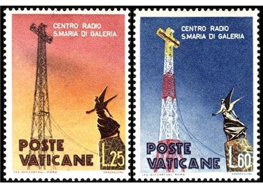VATICANO 1959 Centro Radio di Santa Maria di Galeria 2v MNH**