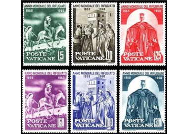 VATICAN 1960 World Refugee Year 6v MNH**