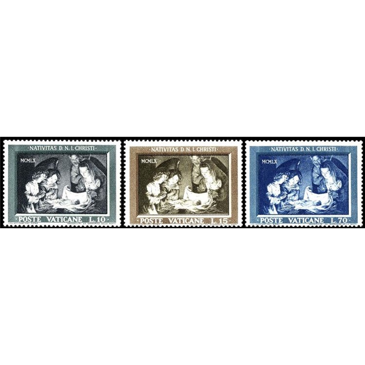 VATICANO 1960 Natale 3v MNH**
