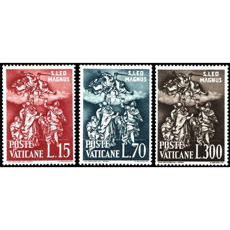 VATICAN 1961 San Leone Magno 3v MNH**